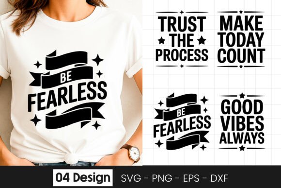 Fearless Mindset Strong Quote SVG PNG