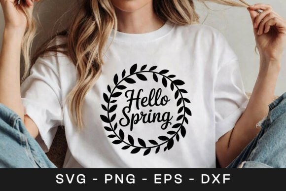 Hello Spring Floral Quote SVG PNG Review for Real Projects