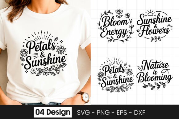 Petals and Sunshine Floral Quote SVG PNG: A Designer’s Perspective