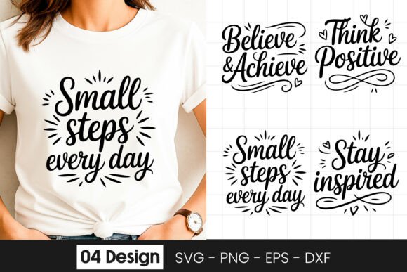 Small Steps Big Results Quote SVG PNG