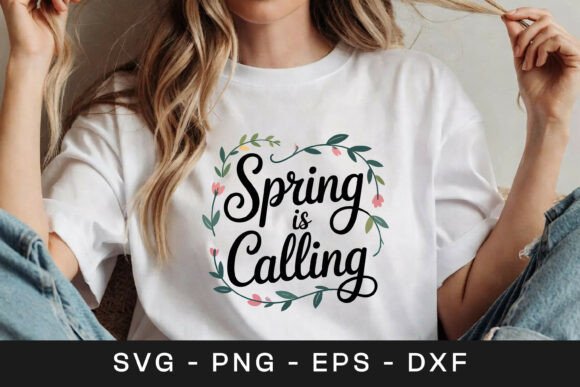 Spring Is Calling Floral Quote SVG PNG Review for Real Embroidery Projects