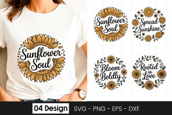 Sunflower Soul Floral Quote SVG PNG Review for Real Embroidery Projects
